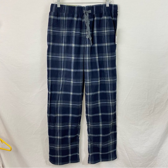 Goodfellow & Co Men's Plaid Microfleece Pajama Pants Medium Federal Blue NEW - Picture 2 of 11